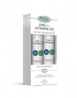Power Of Nature Promo Zinc + Vitamin D3 2.000iu 2x20 αναβράζοντα δισκία (1+1)