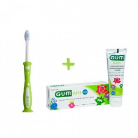 Gum  Kids Toothpaste Strawberry 3Years+ 50ml+ Gift Toothbrush Green