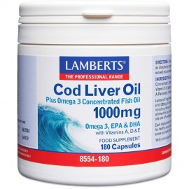 Lamberts Cod Liver Oil 1000mg 180 caps