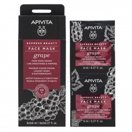 Apivita Express Beauty Αντιρυτιδική & Συσφιγκτική Μάσκα Προσώπου με Σταφύλι 2x8ml