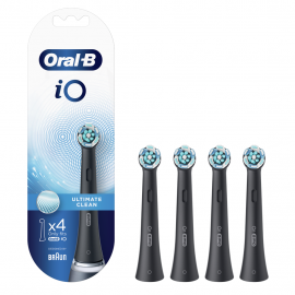 Oral-B Ανταλλακτικές Κεφαλές iO Ultimate Clean Black 4τμχ