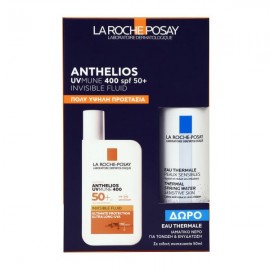 La Roche Posay Promo Anthelios Uvmune 400 Spf 50+ Fluide Invisible with perfume 50ml & FREE Eau Thermale 50ml