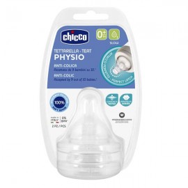 Chicco Physio Silicone Flow  Slow 0M+ 2pcs