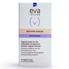 Intermed Eva Restore Κολπικά Υπόθετα με Υαλουρονικό 10τμχ