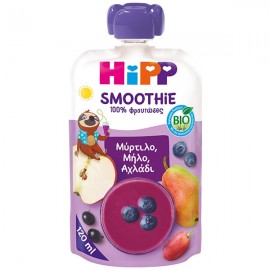 Hipp Organic Smoothie Μύρτιλο, Μήλο & Αχλάδι 120ml