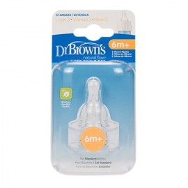 Dr. Browns Options 332 Θηλές Σιλικόνης 6m+ για Μπιμπερό με Στενό Λαιμό 2 τεμάχια