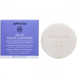 Apivita Solid Foamy Cleanser Honey, Lavender & Prebiotics 80g