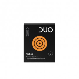 Duo Ribbed Προφυλακτικά με Ραβδώσεις 3 τεμάχια