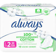 Always Cotton Protection No2  Long Σερβιέτες 10τμχ