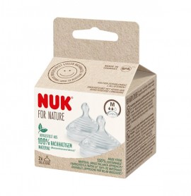 Nuk Nature Sense Θηλή Σιλικόνης Μέγεθος Μ  6-18m (10.721.307) 2 τεμάχια