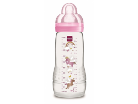 Mam Easy Active Baby Bottle Πλαστικό Μπιμπερό, Θηλή Σιλικόνης 4m+  Ροζ 330ml