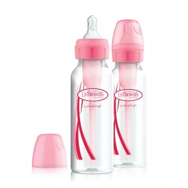 Dr. Browns SB 82305 Standard Options Bottle with Silicone Teat Pink 2 x 250ml