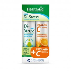 Health Aid Promo Fizzy Di-Stress 20 eff.tabs & Vitamin C 1000mg 20 eff.tabs