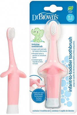 Dr. Browns Infant to Toddler Toothbrush HG 013 Βρεφική Οδοντόβουρτσα 0-3 ετών Ροζ 1 τεμάχιο
