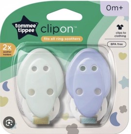 Tommee Tippee 2 Soother Holders 0+ Prod Ref: 43336391 ΚΙΤΡΙΝΟ-ΠΟΡΤΟΚΑΛΙ