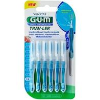 Gum Trav-ler Interdental Brush (1614) Μεσοδόντιο Βουρτσάκι 1.6mm Γαλάζιο, 6τεμ