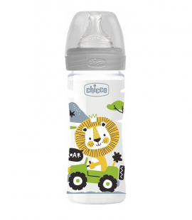 Chicco Well Being Plastic feeding bottle Silicone teat 2m+ 250ml