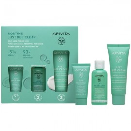 Apivita Promo Just Bee Clear Blemish Control Moisturizer 40ml & Δώρο Just Bee Clear Lotion 50ml & Purifying Cleanser Gel 15ml