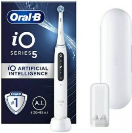 Oral-B iO5 Magnetic White Travel Case Electric Toothbrush 1pc