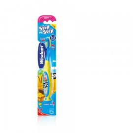 Wisdom Step By Step Toothbrush 3-5 Ετών - Μπλε/Κίτρινο