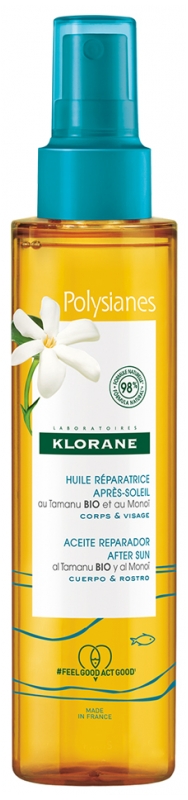 Klorane Polysianes Huile Reparatrice After Sun Bio με Tamanu και Monoi  200ml