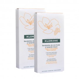 Klorane Hair Removal Cold Wax Small Strips With Sweet Almond 2 x 6 strips