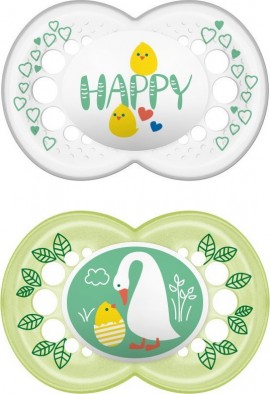 Mam Hello Spring Silicone Soother 16m+ 2piec.