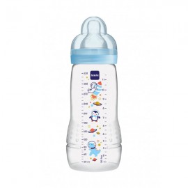 Mam Easy Active Baby Bottle Pastic, Silicone Teat 4m+ Blue 330ml