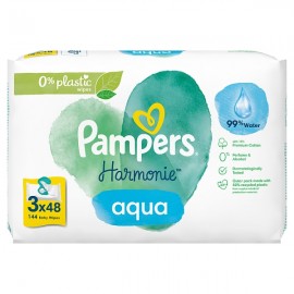 Pampers Harmonie Aqua Wipes 3x48wipes 144 wipes