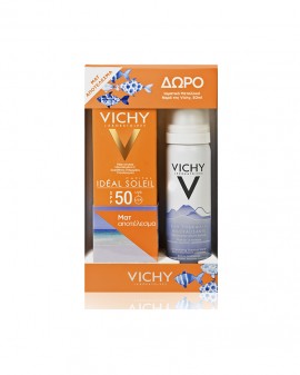 VICHY Ideal Soleil Mattifying Face Fluid Dry Touch SPF50 50ml & Eau Thermale Spray 50ml