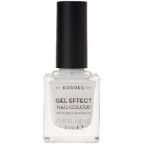 Korres Gel Effect Nail Color 01 Blanc White 11ml