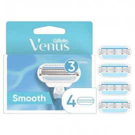 Gillette Venus Smooth Ανταλλακτικές Λεπίδες Γυναικείας Ξυριστικής Μηχανής 4τμχ