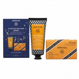 Apivita Promo A Kiss on the Hand Honey Hand Cream 50ml & Natural Honey Soap 125gr