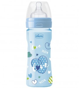 Chicco Well Being Plastic feeding bottle Silicone teat 2m+ 250ml