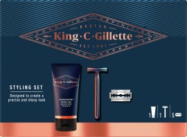 Gillette King C Styling Set (Gel 150ml + Razor + 5 Razor Blades)