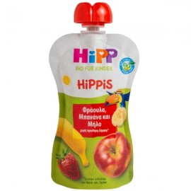 Hipp Hippis Φρουτοπολτός Φράουλα, Μπανάνα & Μήλο 100gr