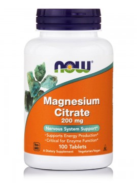 Now Magnesium Citrate 200mg  100 ταμπλέτες