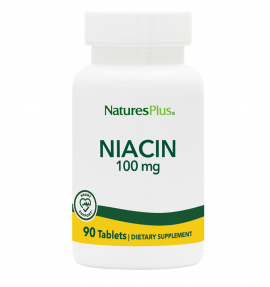 Natures Plus Niacin (Nicotinic Acid, B3) 100 mg 90 tabs