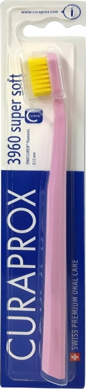 Curaprox CS 3960 Super Soft Toothbrush 1pc Pink-yellow