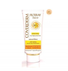 Coverderm Filteray Tinted Light Beige Face Cream SPF80 50ml