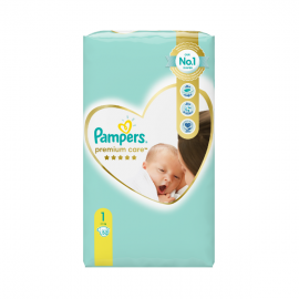 Pampers Premium Care Newborn Value Pack Νo 1 (2-5kg) 52πάνες
