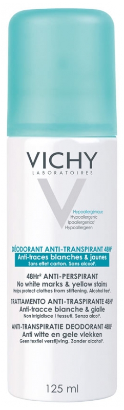 Vichy Deodorant 48ωρη Αποσμητική Φροντίδα- Έντονη Εφίδρωση - Aerosol 125ml