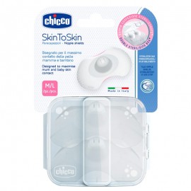 Chicco SkinToSkin Δίσκοι Στήθους Σιλικόνης M/L 2τμχ