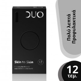 DUO Skin to Skin Προφυλακτικά Λεπτά 12 τεμάχια