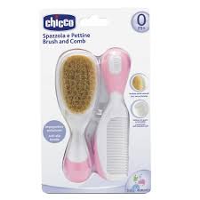 Chicco Brush and Comb 0 Month+ Pink