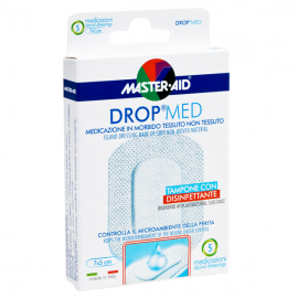 Master Aid Drop Med Αυτοκόλλητες Ατικολλητικές Γάζες 7x5cm 5 τεμάχια