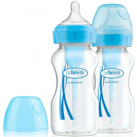 Dr Browns WB92602 Plastic Bottle Options Against Colic Blue 2 x 270ml