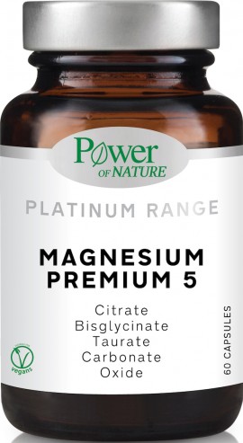 Power of Nature Platinum Magnesium Premium 5, 60caps