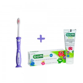 Gum  Kids Toothpaste Strawberry 3Years+ 50ml+ Gift Toothbrush Purple