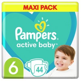 Pampers Active Baby Maxi Pack No.6 (13-18Kg) 44τμχ